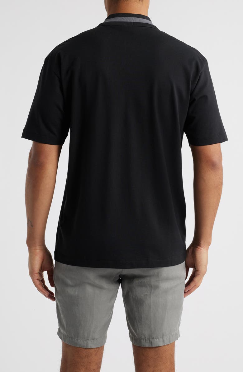 HUGO x RB Formula One<sup>™</sup> Team Relaxed Fit Stretch Piqué Polo, Alternate, color, Black
