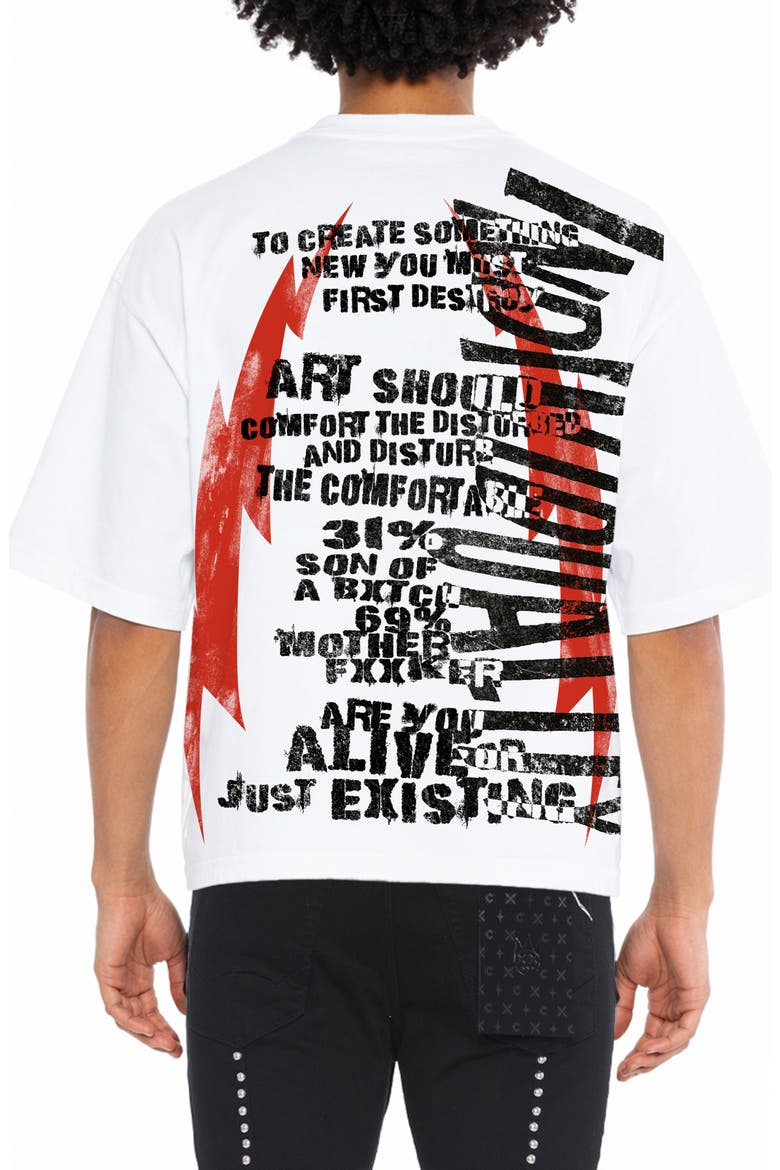Oversized Graphic T-Shirt, Alternate, color, WHITE