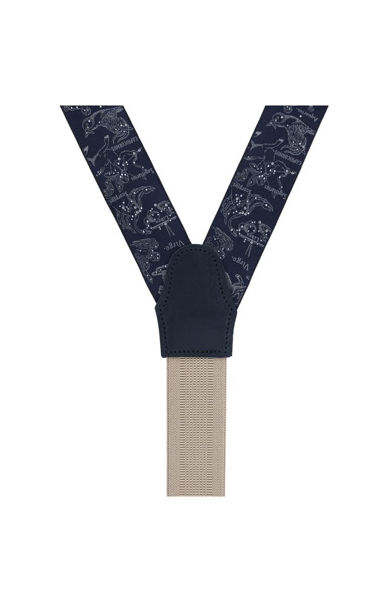 Trafalgar Retro Pattern Constellations Limited Run Silk Suspenders, Alternate, color,