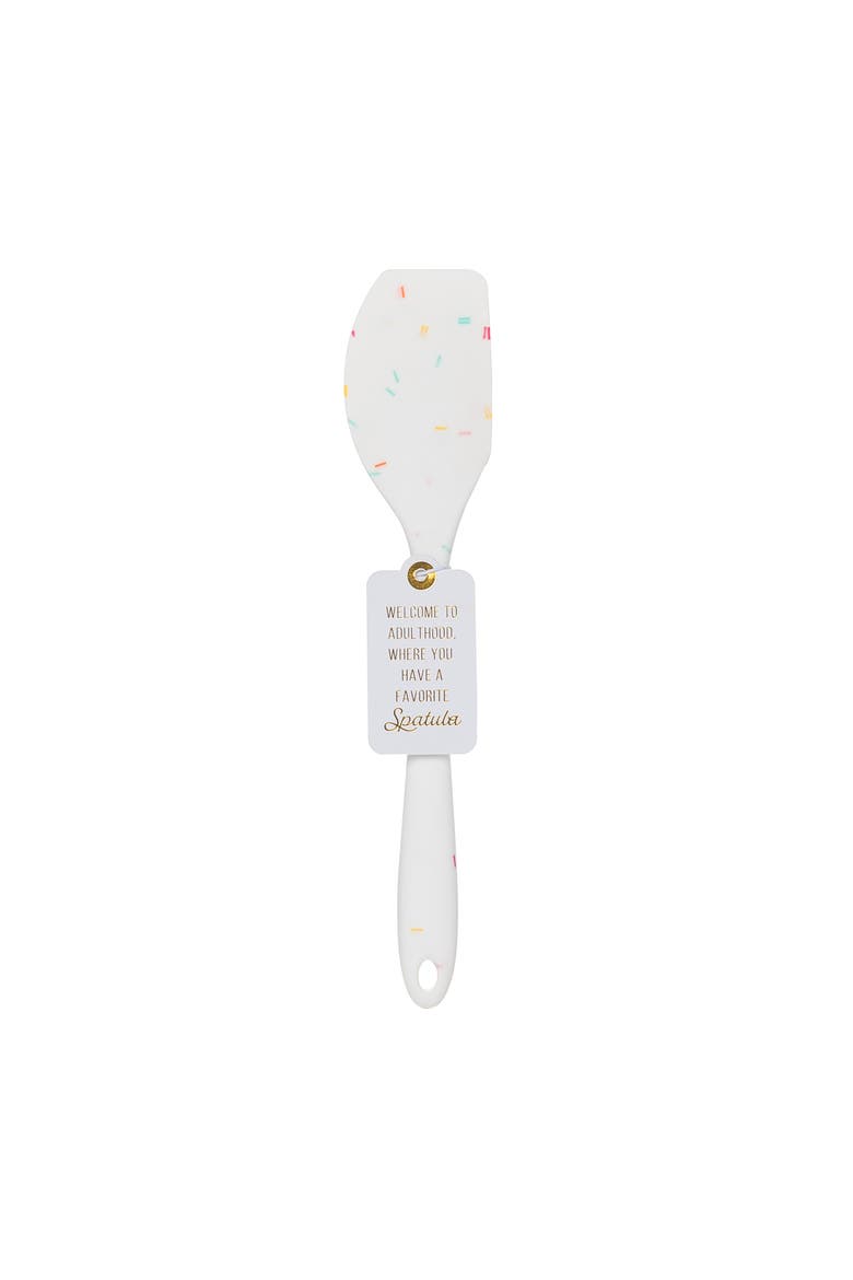 Welcome To Adulthood Confetti Spatula Rubber White, Main, color, White