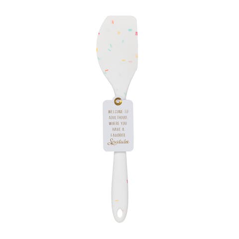 Welcome To Adulthood Confetti Spatula Rubber White