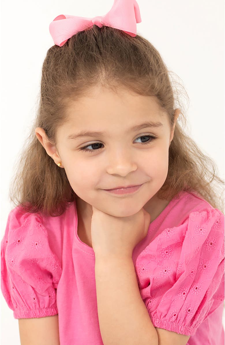 In Season Jewelry 14k Diamond Cut Ball Earrings, Alternate, color, Gold