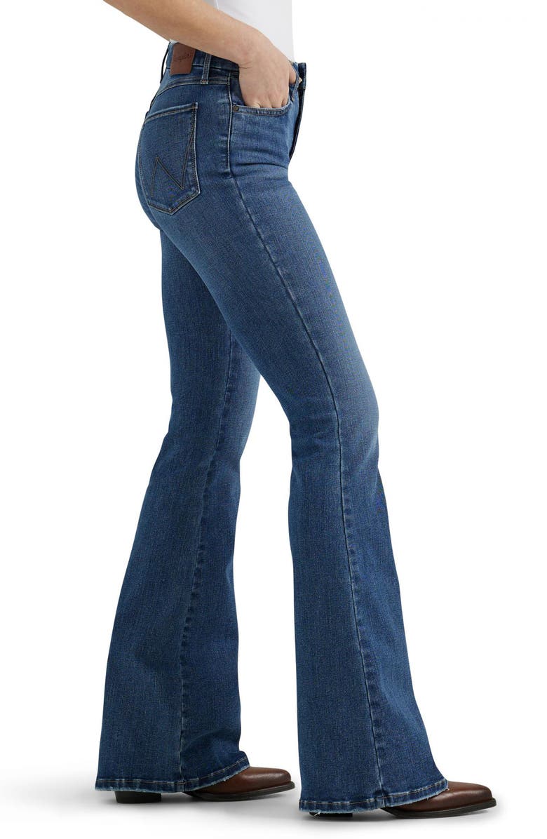 Wrangler Bespoke High Waist Flare Jeans, Alternate, color, Lily
