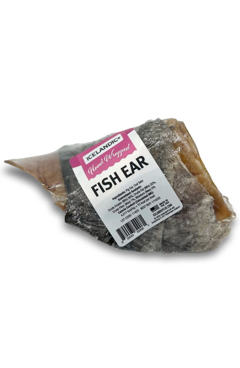 ICELANDIC+ Pig Ear Handwrapped In Cod Skin Dog Treat, Main, color,