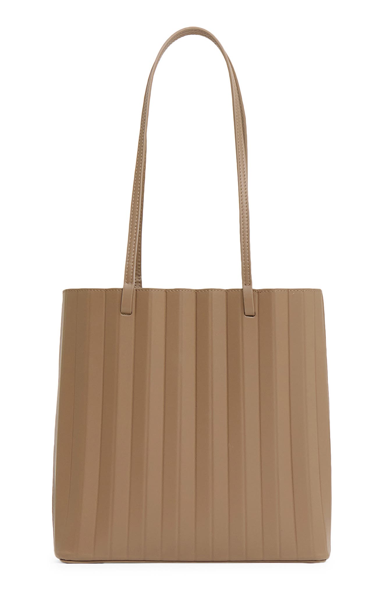 Pleated Filo Leather Tote, Main, color, ANISE/ ANISE