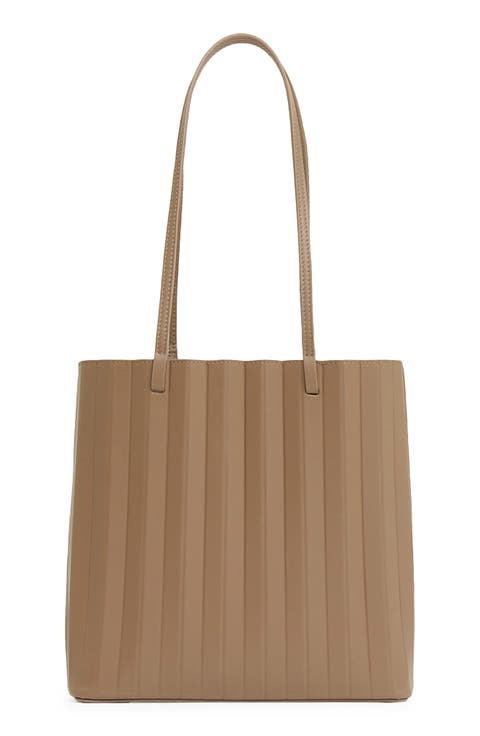 Pleated Filo Leather Tote