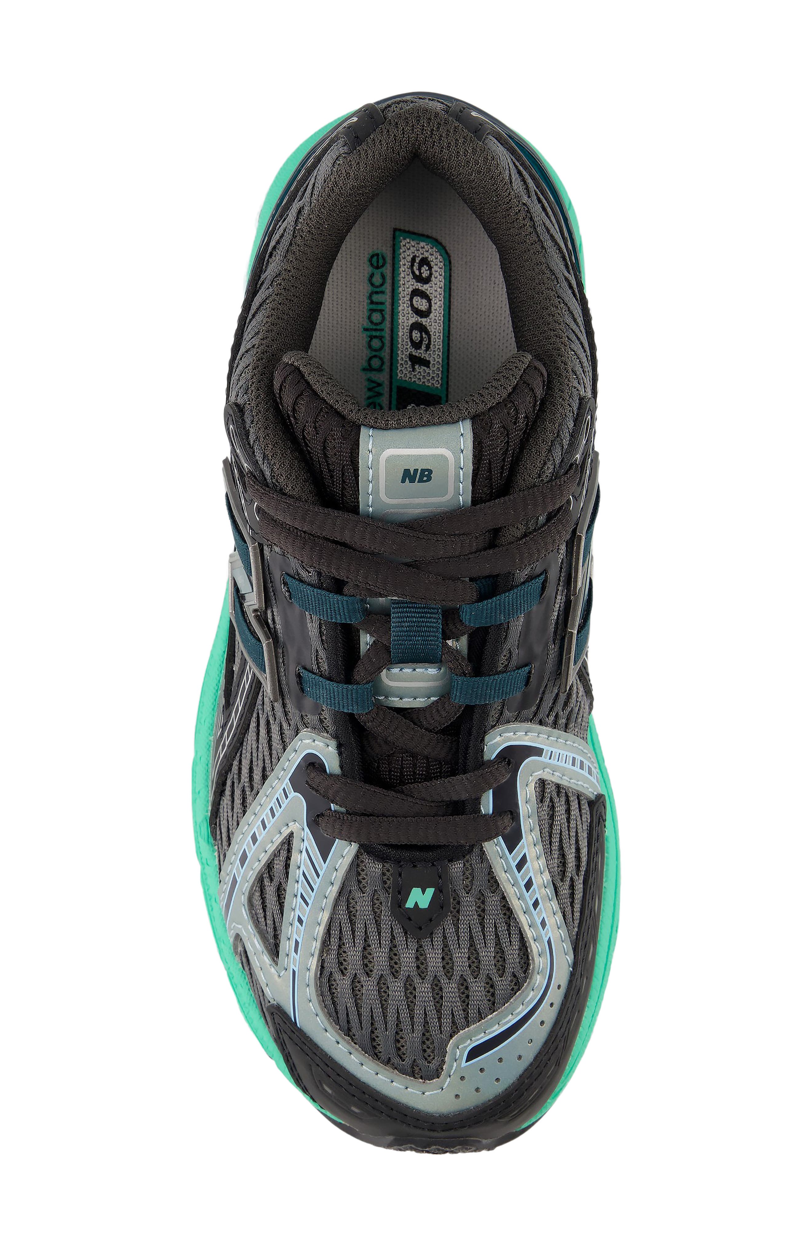 New Balance Kids' 1906R Running Shoe, Alternate, color, Black Metallic/ Alkaline Green