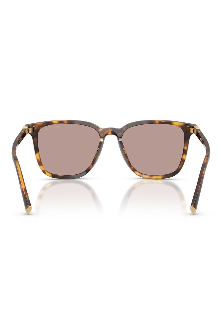 53mm Square Sunglasses, Alternate, color, HONEY HAVANA / LIGHT PURPLE