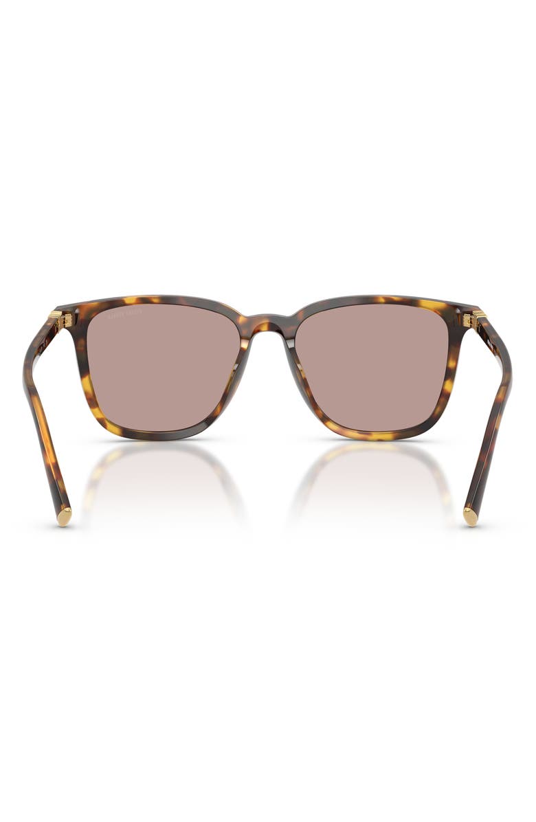 Miu Miu 53mm Square Sunglasses, Alternate, color, Honey Havana / Purple Brown