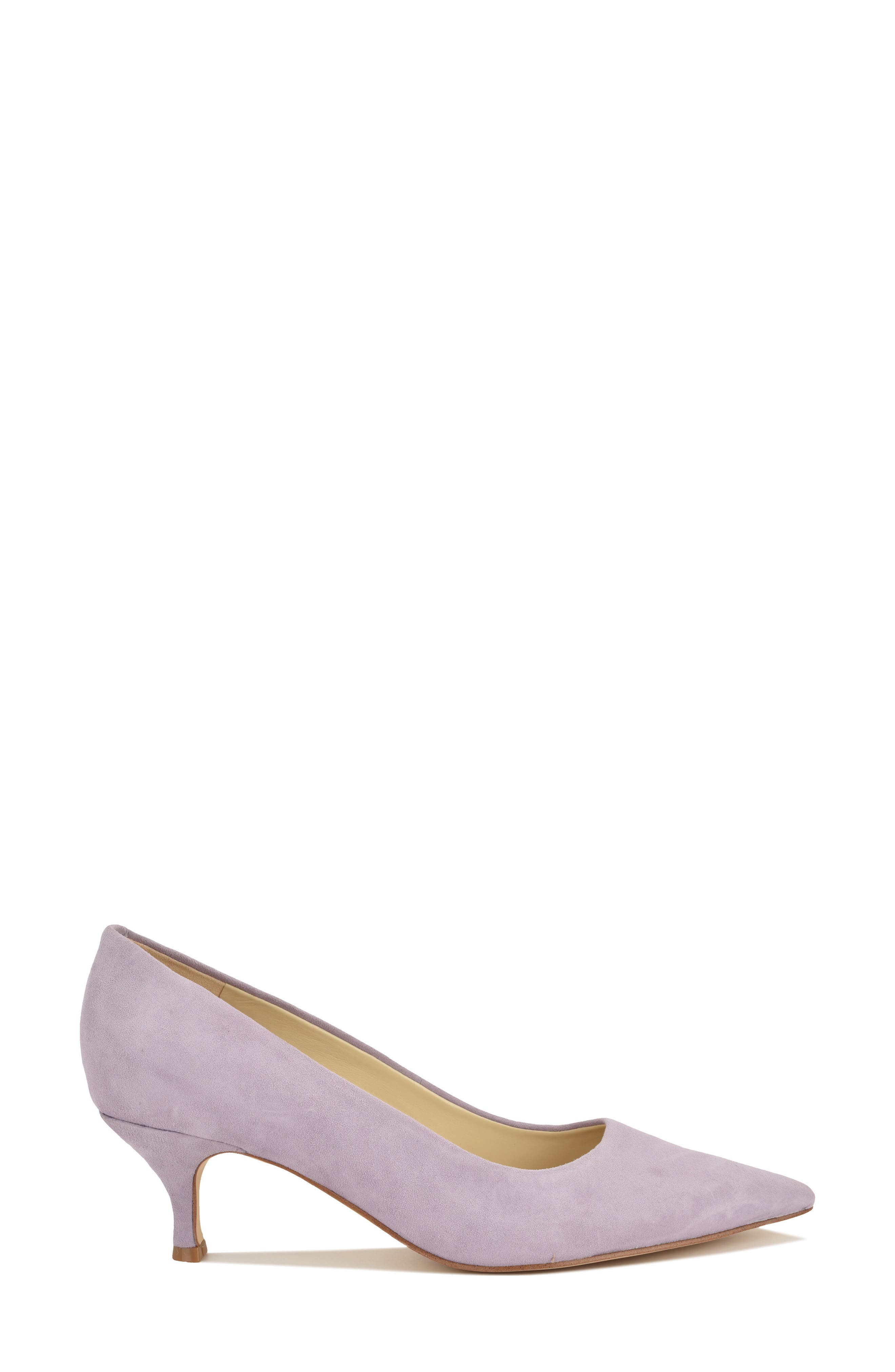 Nine West Siskp Pointed Toe Kitten Heel Pump, Alternate, color, Light Purple