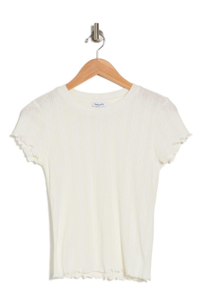 Como Pointelle T-Shirt, Alternate, color, PAPER