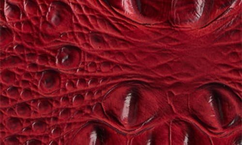 Brahmin Corinne Croc Embossed Leather Crossbody In Red