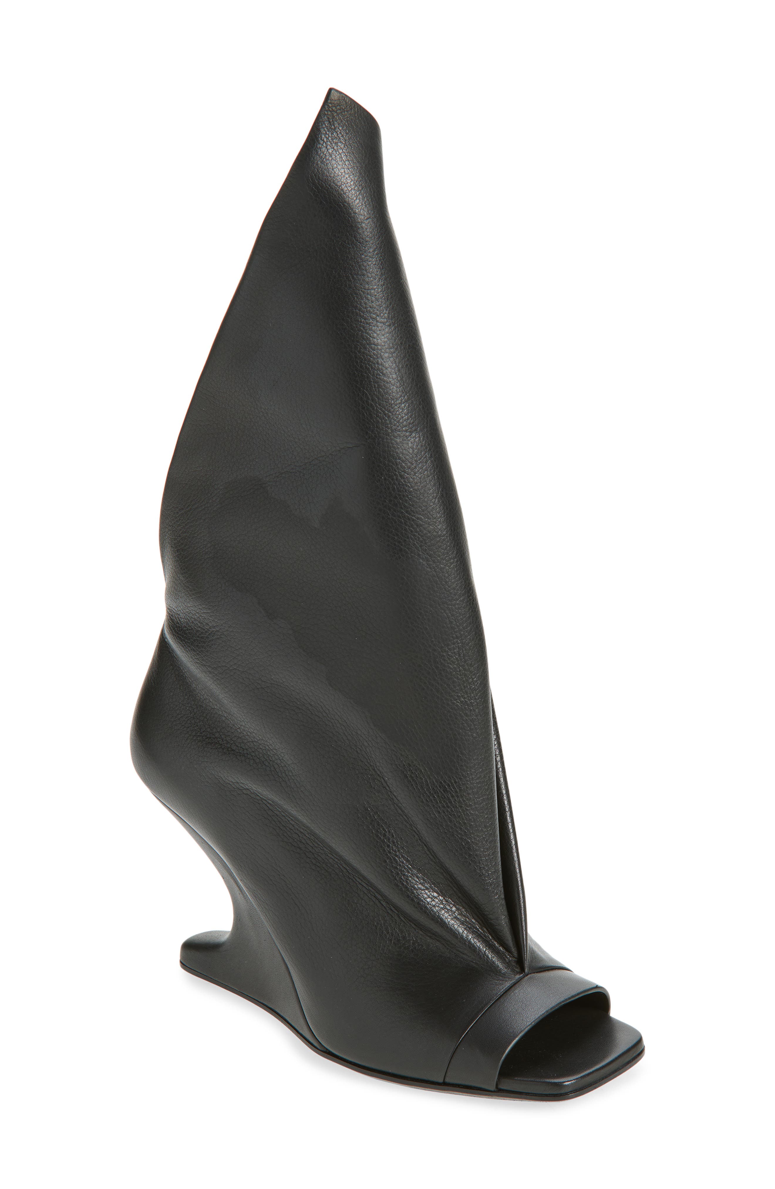 Rick Owens Cantilever Sandal, Main, color, Black