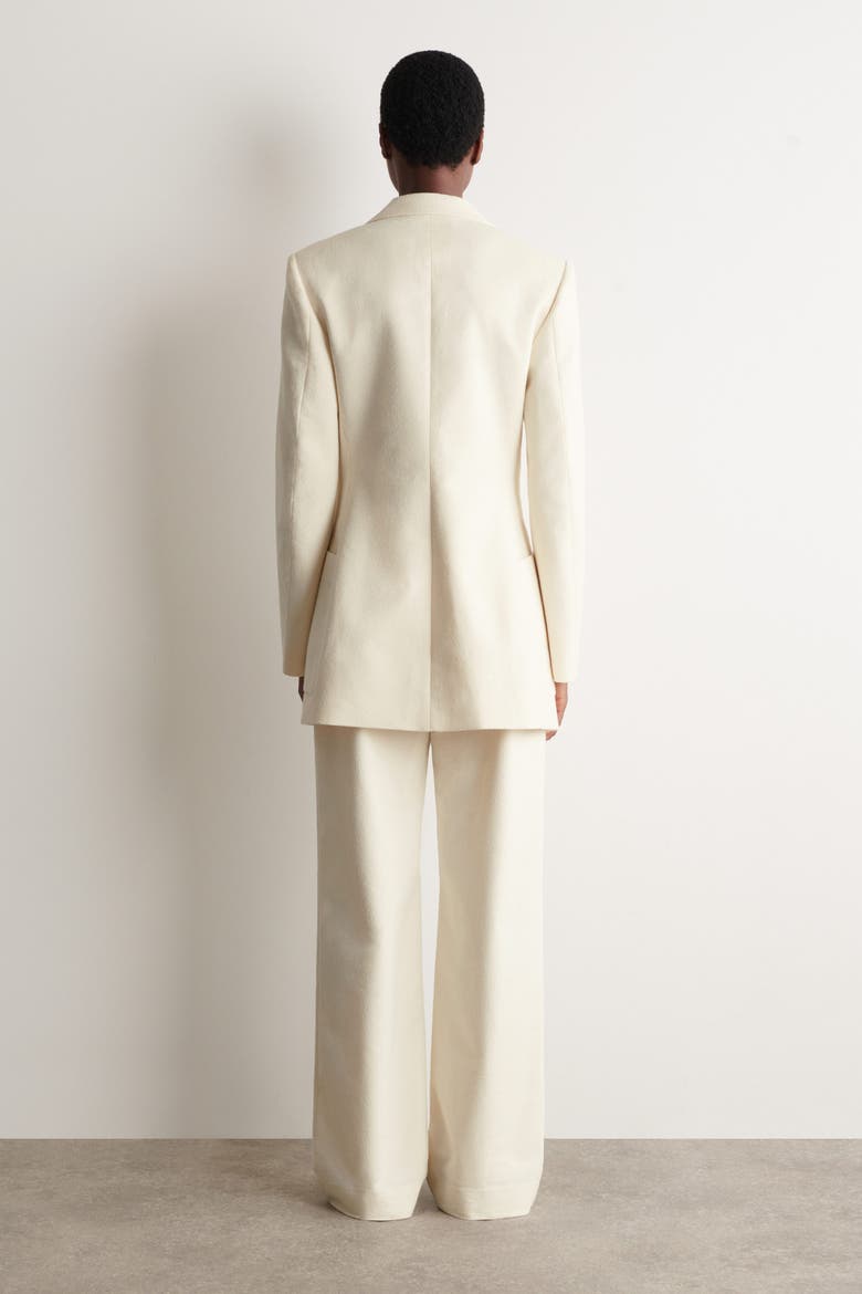 Textured Slim Straight-leg Pants, Alternate, color, ECRU