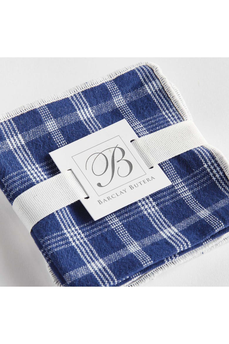 Barclay Butera Oakwood Cocktail Napkins Set Of 4, Alternate, color, Blue