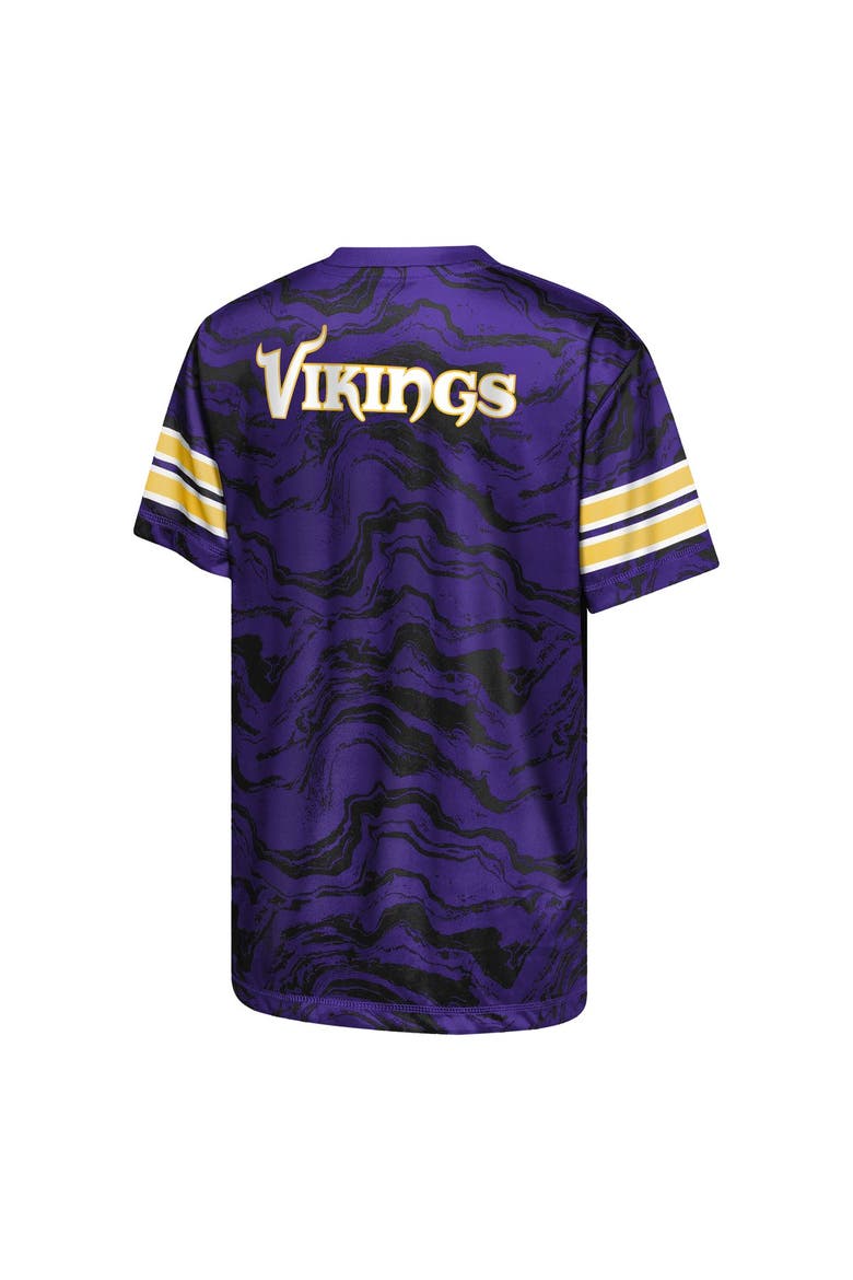 Youth Outerstuff  Purple Minnesota Vikings Slant Route Performance T-Shirt, Alternate, color, Purple