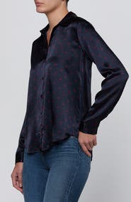 L'AGENCE Tyler Dot Silk Shirt