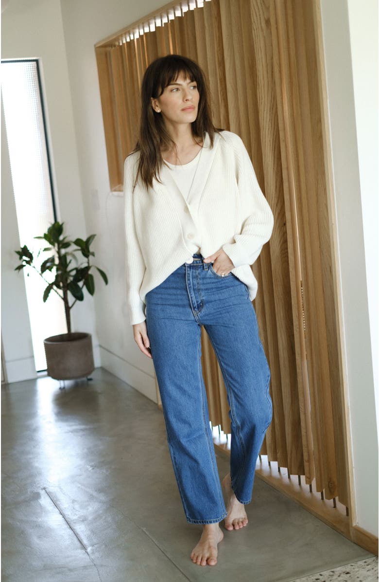 Whimsy + Row Farrah Pant, Alternate, color, Dark Denim