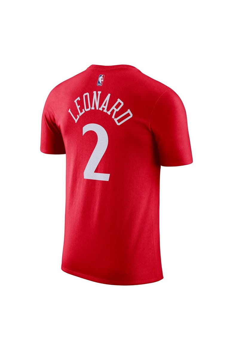 Men's Jordan Brand Kawhi Leonard Red LA Clippers Statement Edition Name & Number T-Shirt, Alternate, color, Red