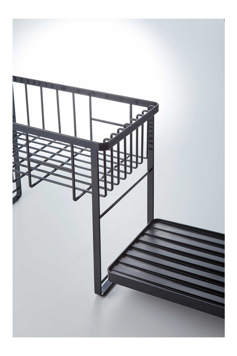 Two-Level Dish Drainer Rack, Alternate, color, BLACK