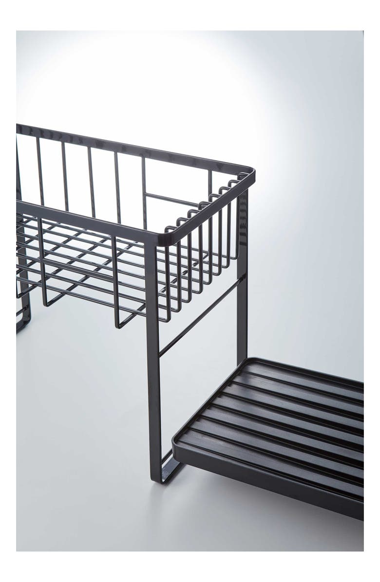 Yamazaki Two-Level Dish Drainer Rack, Alternate, color, Black