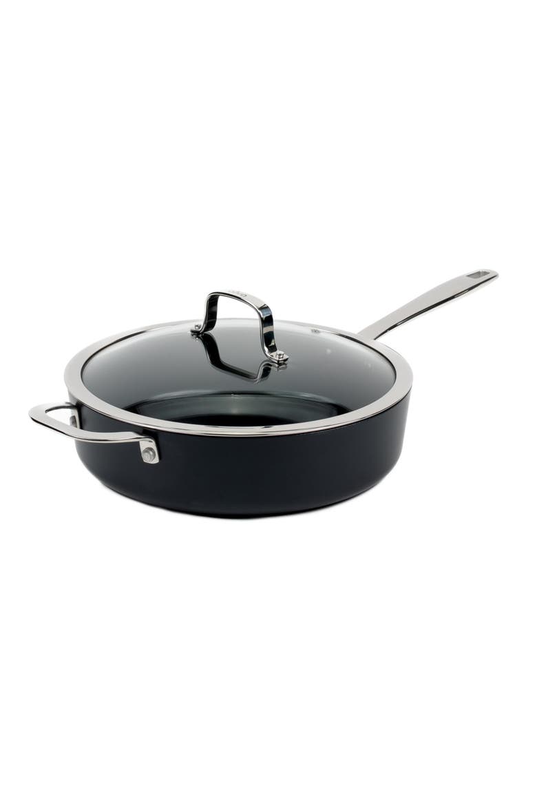 Maestro 4-Quart Ceramic Nonstick Sauté Pan with Lid, Main, color, Black