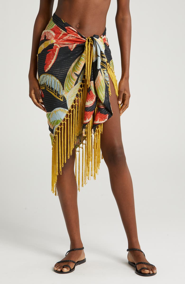 FARM Rio Coconut Night Cover-Up Skirt, Main, color, 