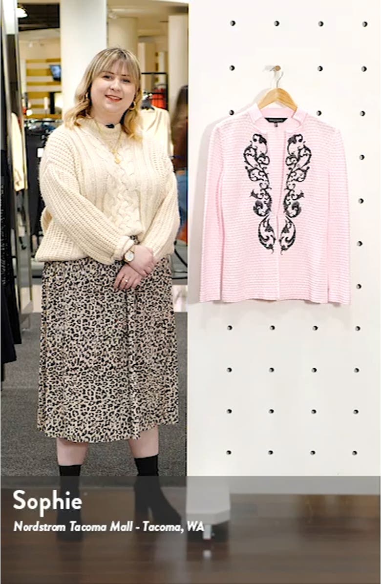 Embroidered Jacquard Knit Jacket, sales video thumbnail