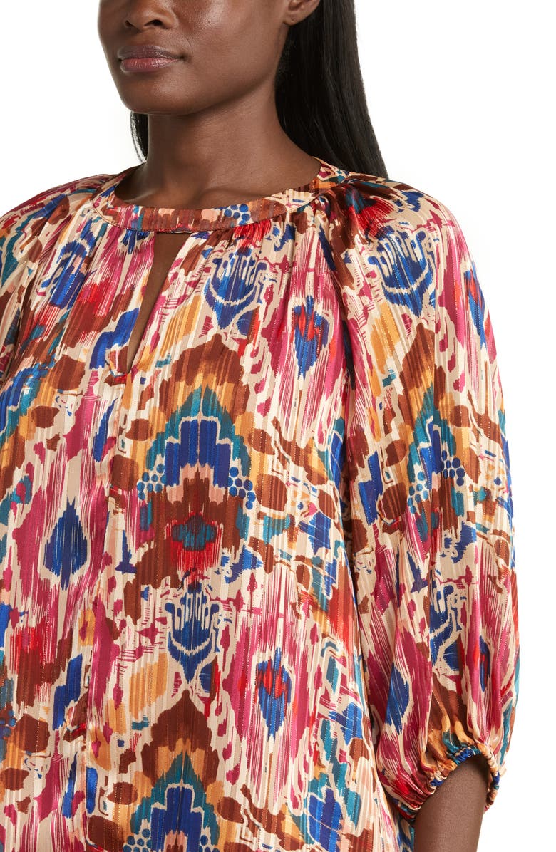 Vince Camuto Metallic Keyhole Neck Top, Alternate, color, 