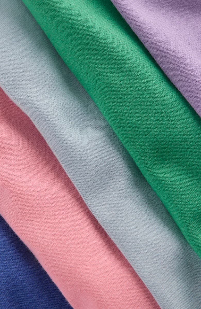 Mini Boden Kids' Assorted 5-Pack Stretch Cotton Blend Leggings, Alternate, color, Soft Rainbow