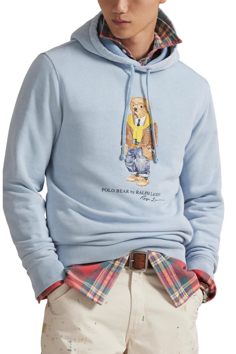 Polo Bear Graphic Hoodie, Main, color, SOUTHPORT BLUE/ HERITAGE BEAR