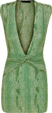 ViX Paula Hermanny Scandal Cindy Plunging Mesh Cover-Up Minidress