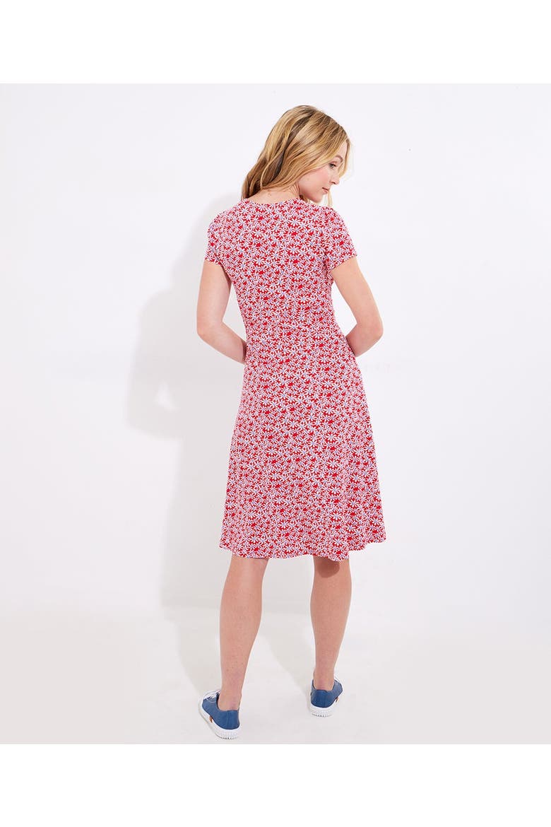 Stretch Knit Faux Wrap Dress, Alternate, color, AMERICANA DITSY FLORAL