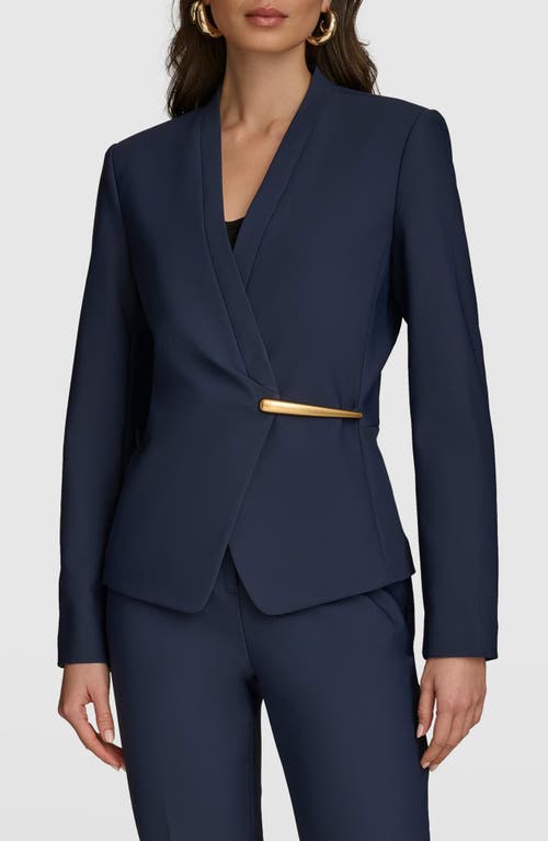 Donna Karan Women's Hardware Closure Sweater Blazer In Nightfall