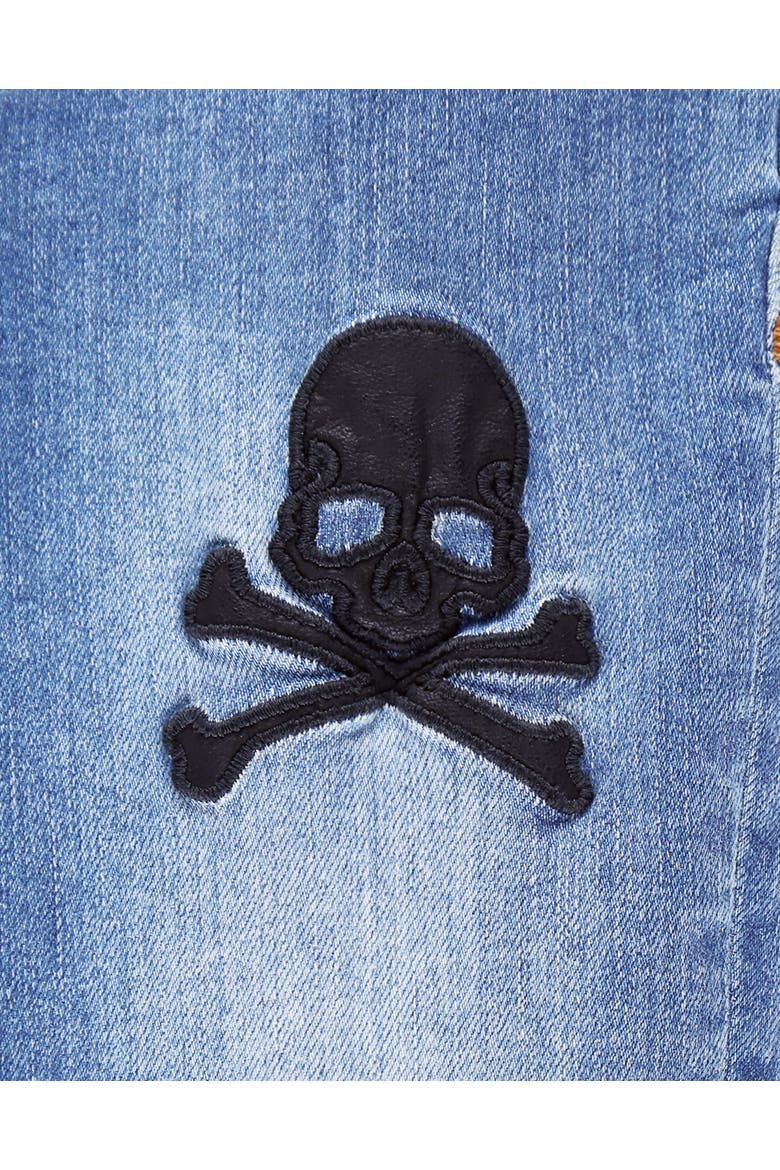 Jeans Regular Fit Skull Girl, Alternate, color, storm/indigo
