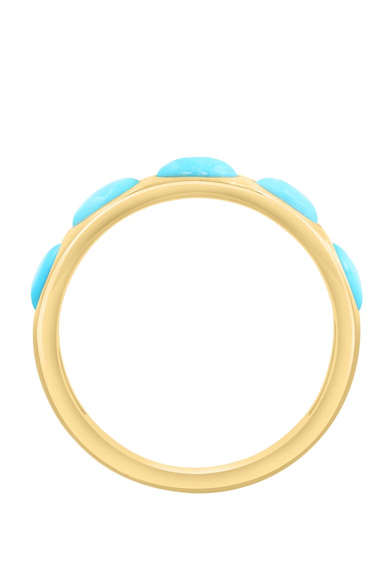 14K Yellow Gold Turquoise Cabochon Band Ring, Alternate, color, 14K Gold
