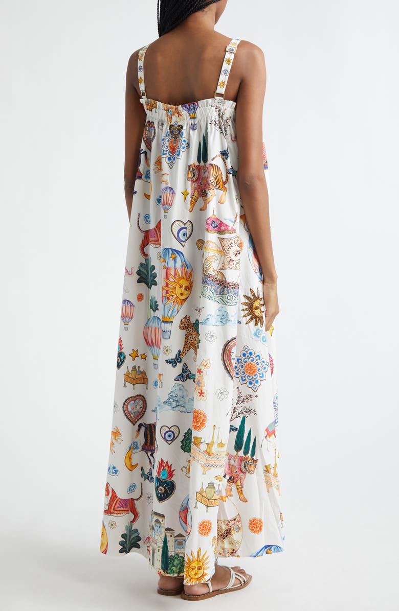 Camilla Print Cotton Maxi Sundress, Alternate, color, Kapadokya Kitsch