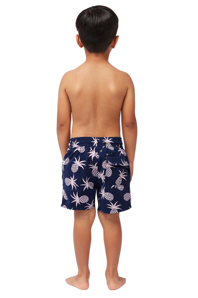 Kids' Pineapple Swim Trunks, Alternate, color, SHELL PINK