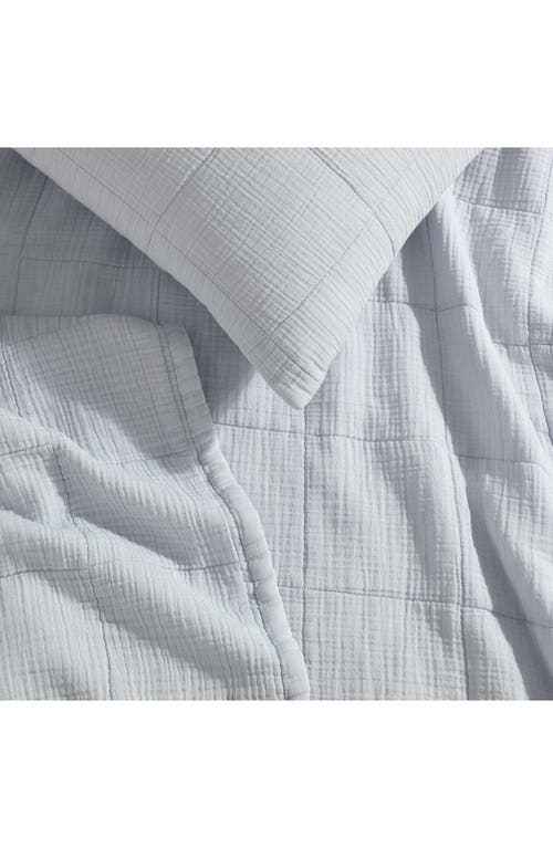 Calvin Klein Quilted Cotton Gauze Quilt & Pillow Sham Set In Gray