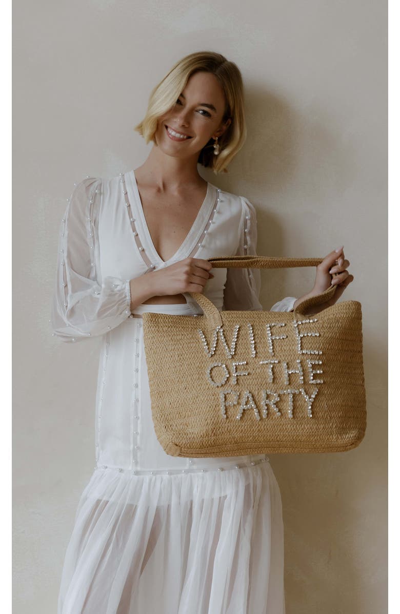 Untamed Petals Heiress Bridal Tote, Main, color, Brown