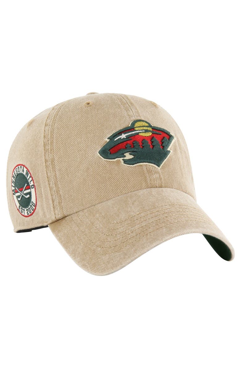 '47 Men's '47 Khaki Minnesota Wild  Earldor Clean Up Adjustable Hat, Main, color, Khaki