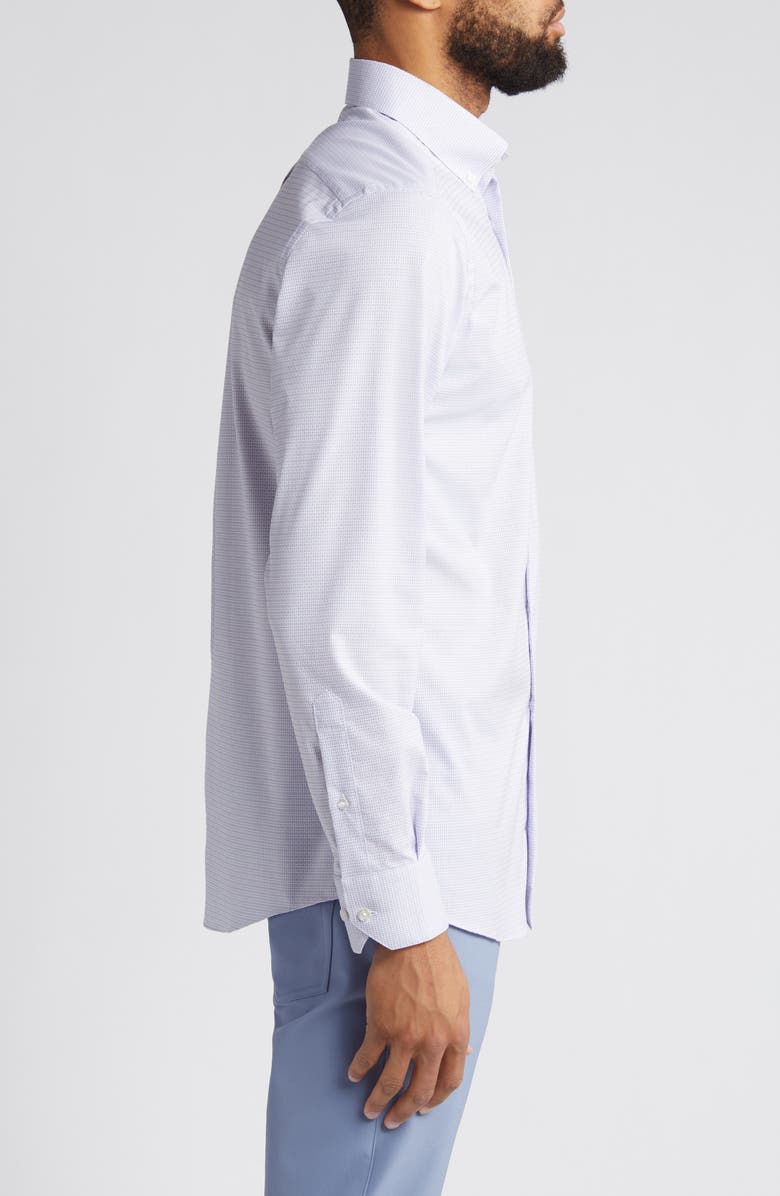 Scott Barber Dobby Check Stretch Button-Down Shirt, Alternate, color,