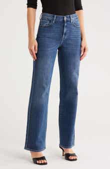 7 For All Mankind Alexa Rhinestone High Waist Straight Leg Jeans