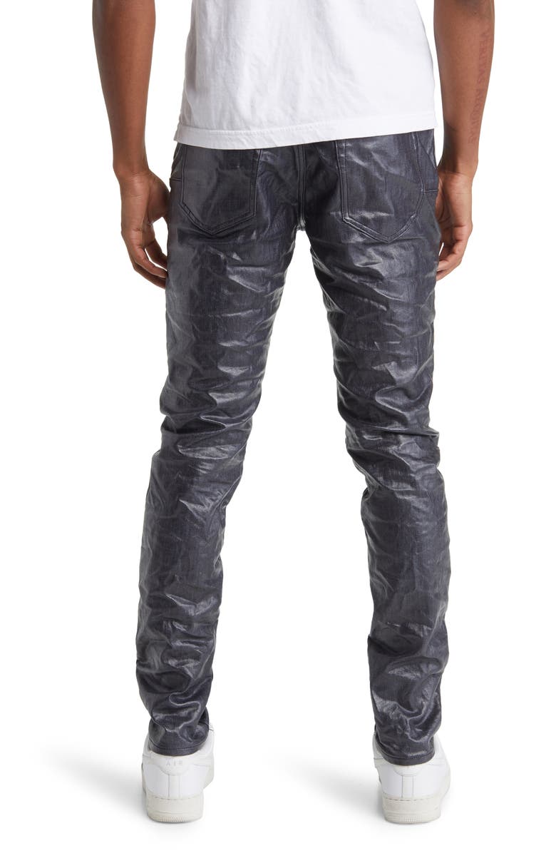PURPLE BRAND Patent Film Coated Skinny Jeans, Alternate, color, 