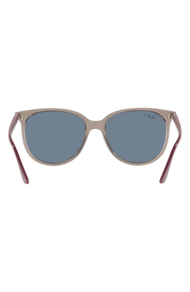 Ray-Ban 54mm Polarized Square Sunglasses, Alternate, color, Transparent Grey / Dark Blue