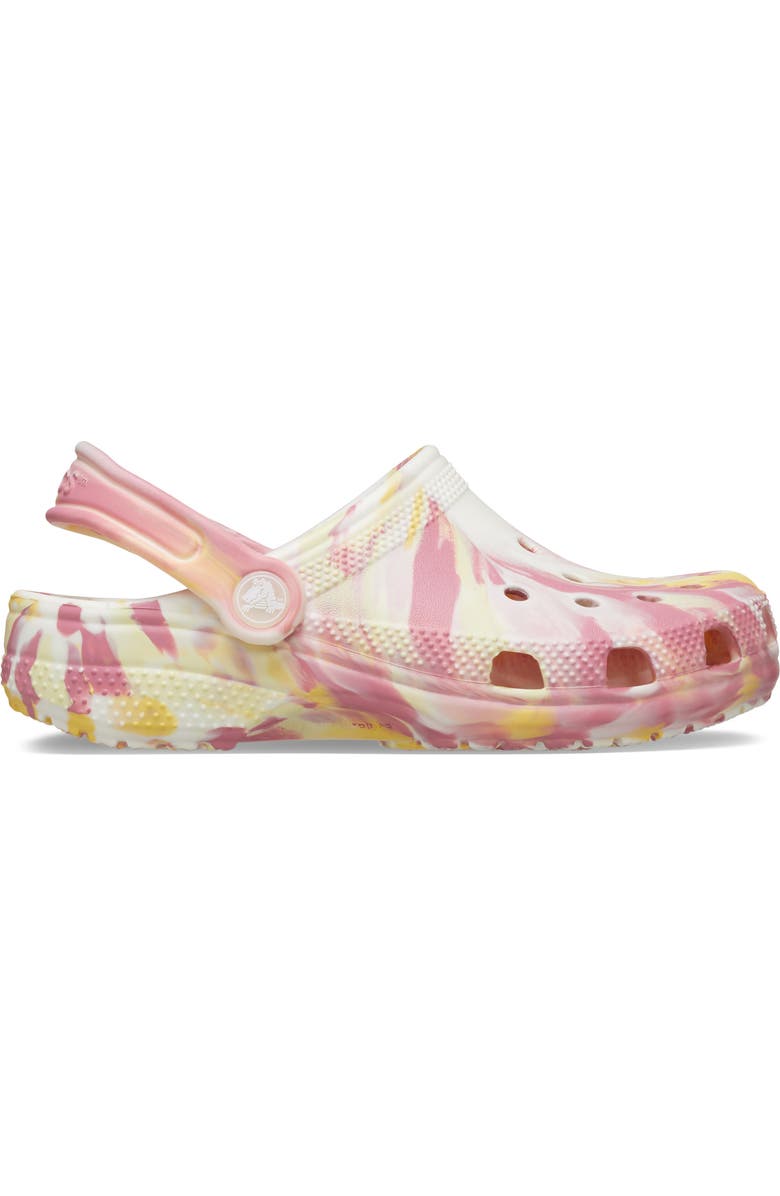 CROCS Kids' Classic Glow in the Dark Marble Clog, Alternate, color, Daylily/ Multi