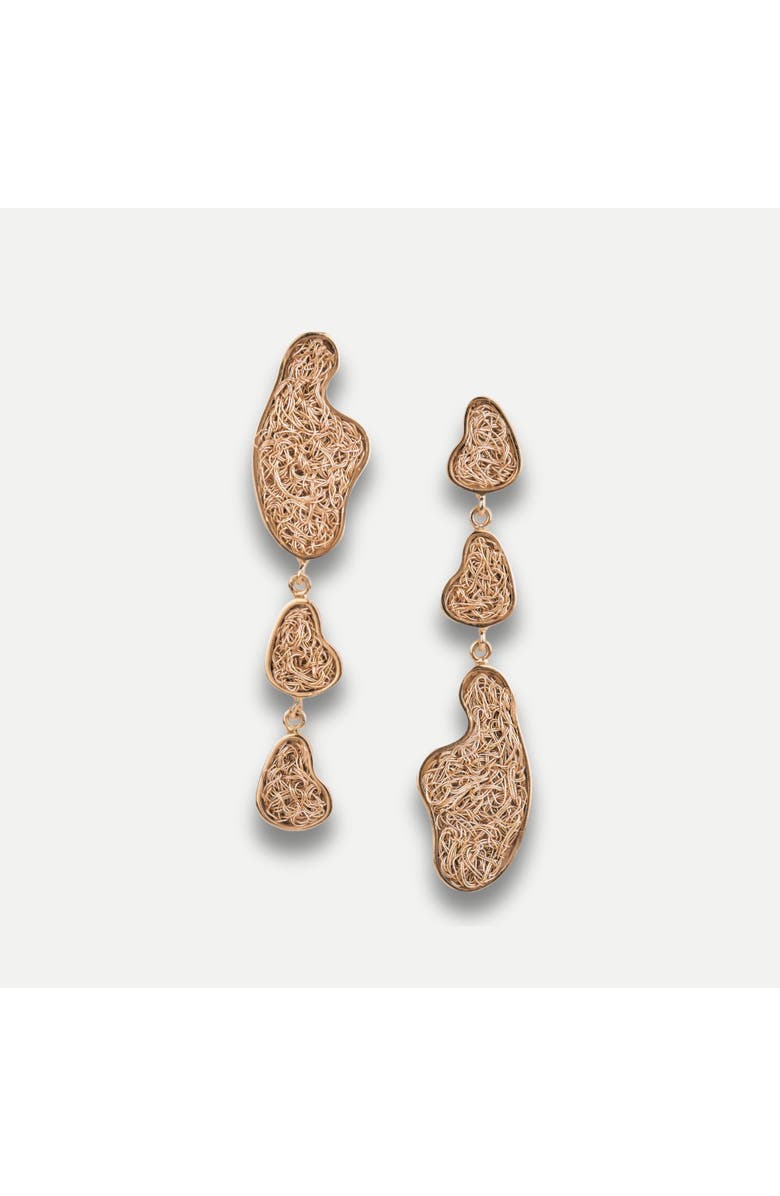 Daniela Millan Jewelry Sculpture Asymmetrical Earrings, Main, color, Gold