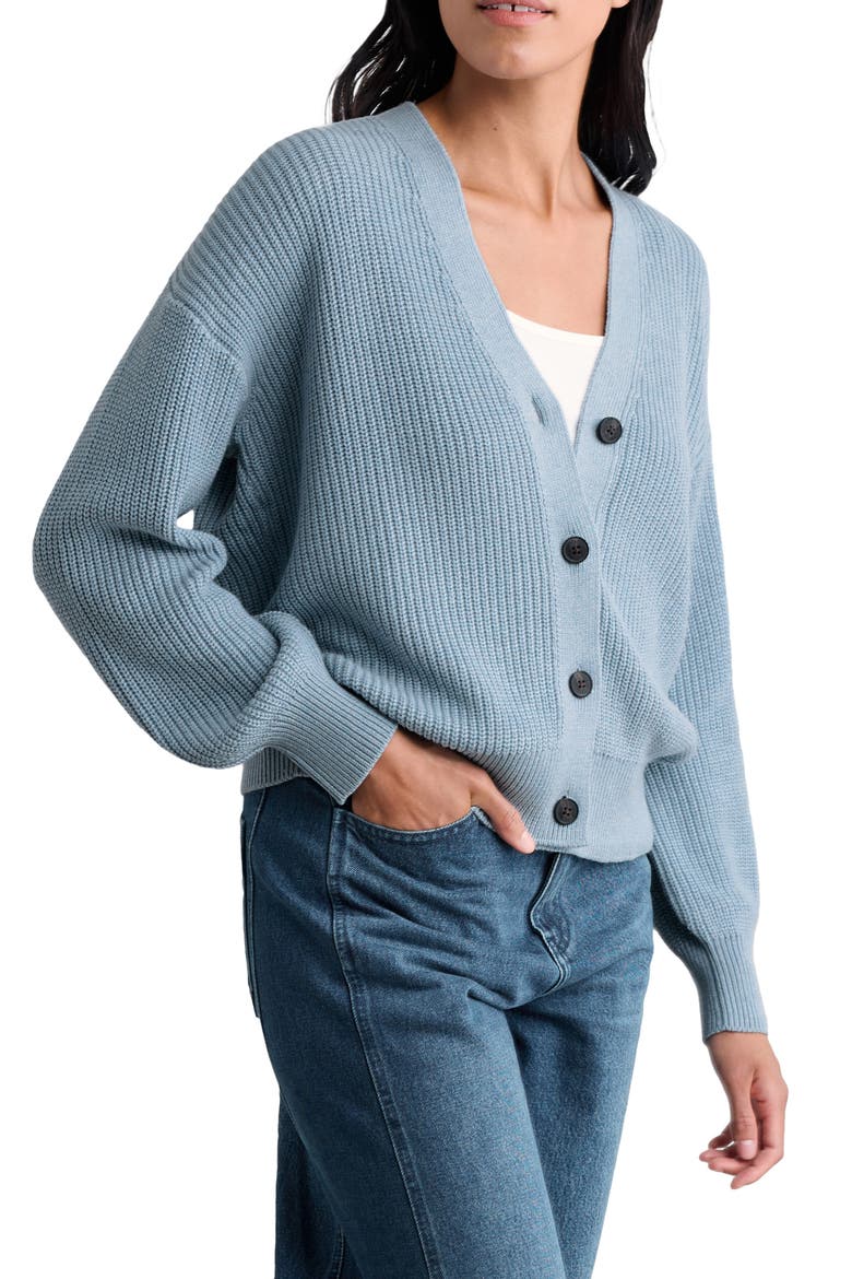 Winding Creek Organic Cotton Cardigan, Main, color, BLUE FOG