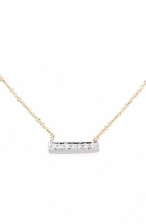 'Sylvie Rose' Diamond Bar Pendant Necklace