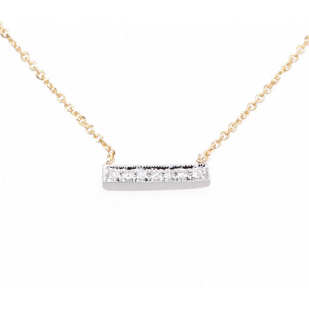 Dana Rebecca Designs 'Sylvie Rose' Diamond Bar Pendant Necklace in Yellow Gold  product
